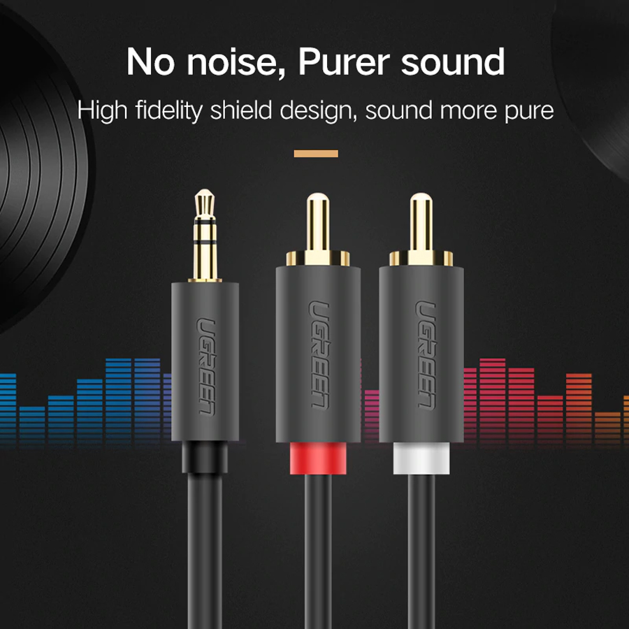 Cáp Audio 3.5mm to AV hoa sen dài 2M Ugreen 10510 - Hàng Chính Hãng