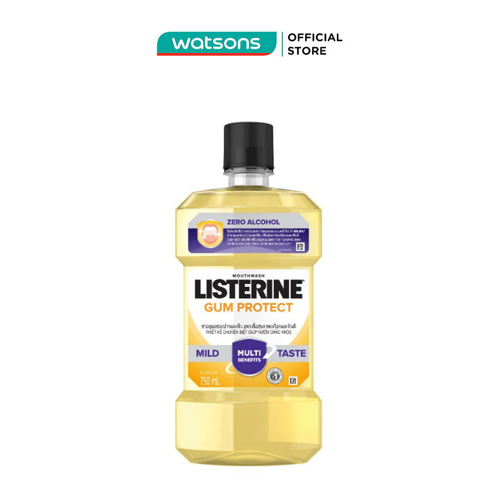 Nước Súc Miệng Listerine Gum Care Giúp Nướu Chắc Khỏe Vị Gừng Thảo Mộc 750ml