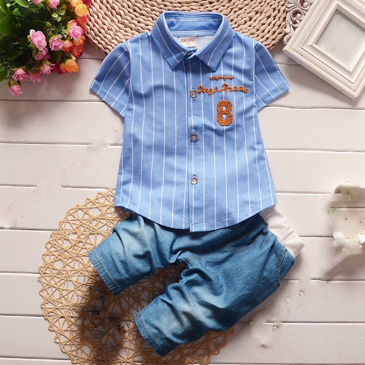 Quần Áo Bé Trai Cute + Tặng Bộ Cotton Hè