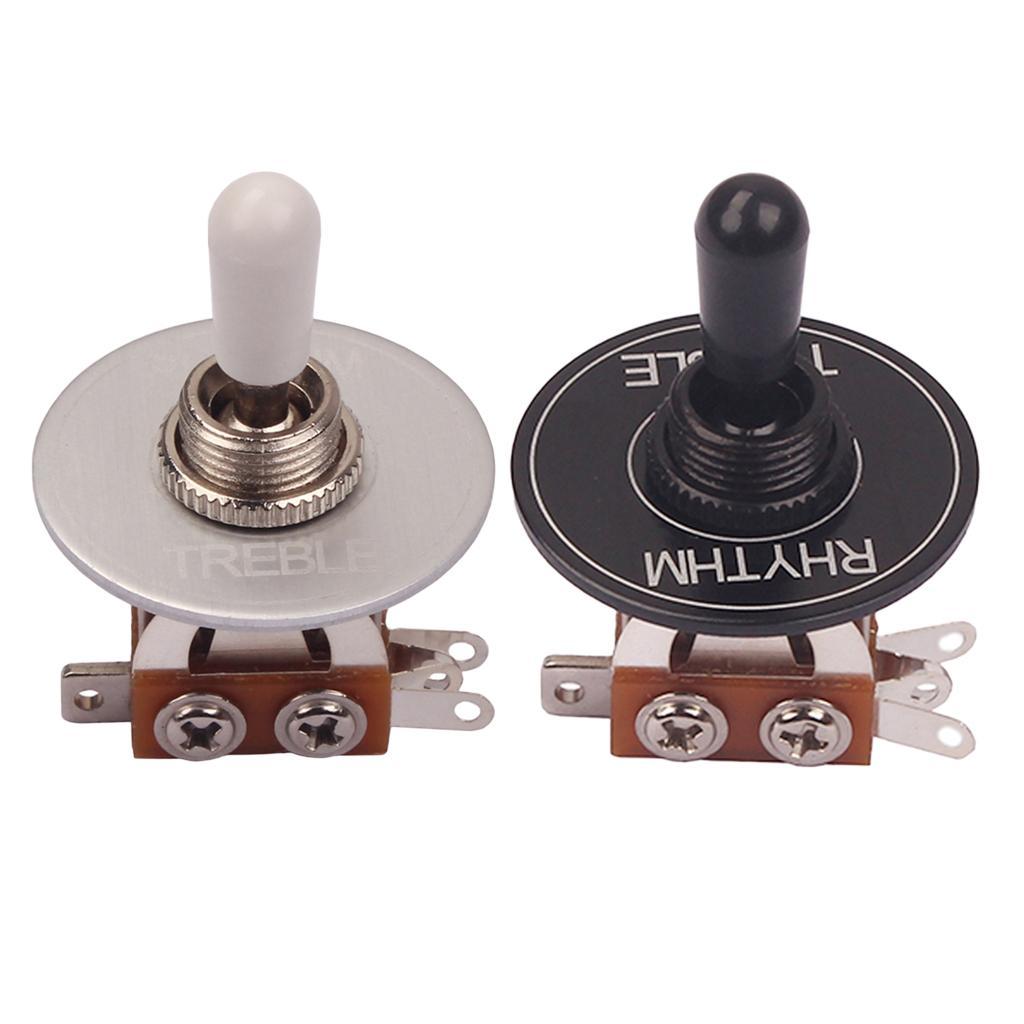 3 Way Toggle Switch Pickup Selector for Electric Guitar  White Tip