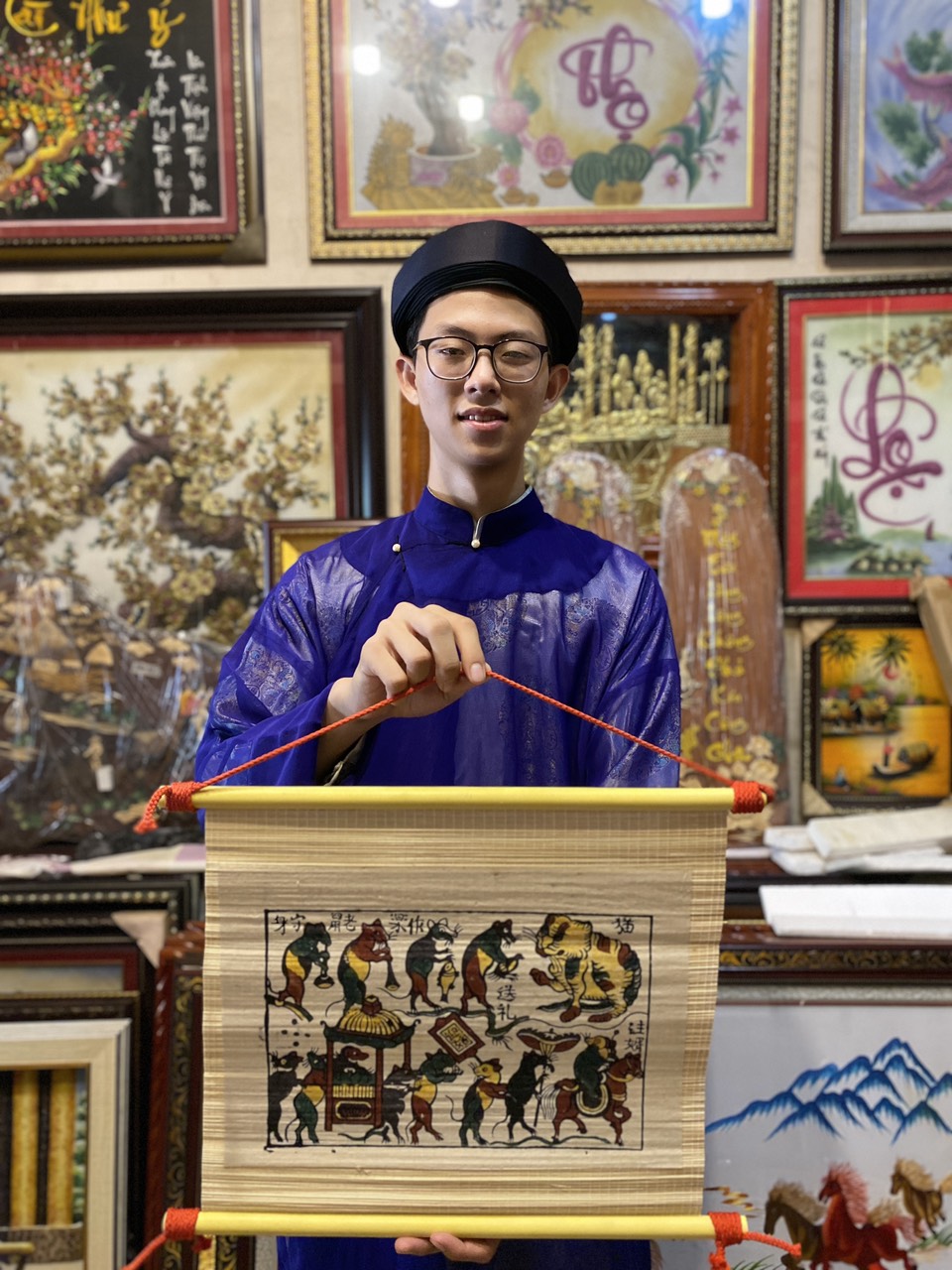 Tranh Dân Gian Đông Hồ Đám Cưới Chuột