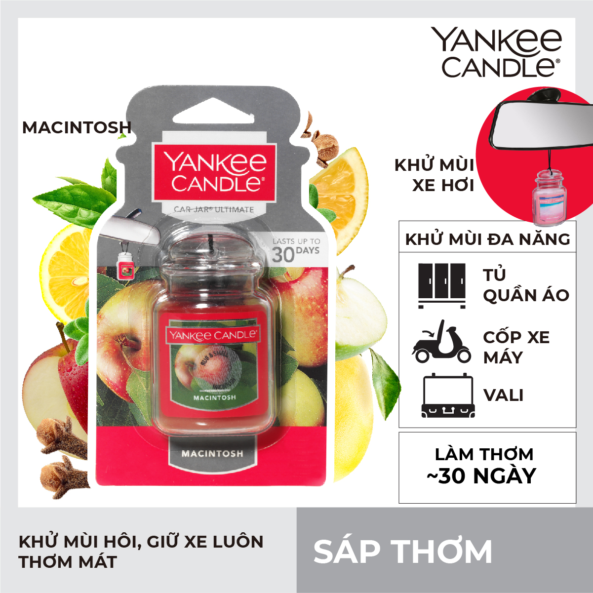 Sáp thơm xe Yankee Candle - Macintosh