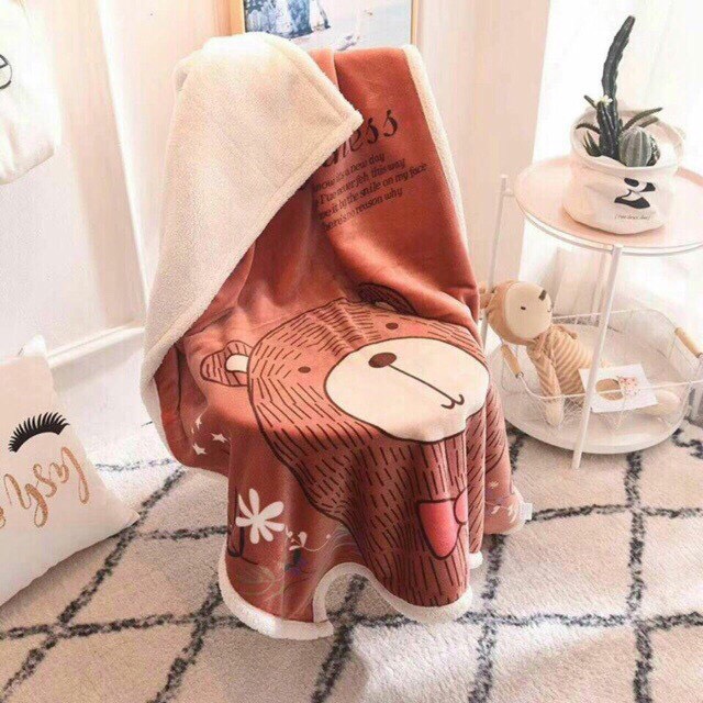 Chăn lông cừu hai lớp cao cấp cho bé