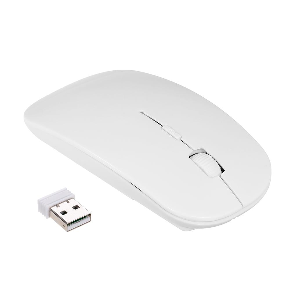 2.4G Wireless Mouse Portable Ultra-thin Mute Mouse 4 Keys Wireless Optical Mouse 1600DPI for   Desktop Computer Laptop