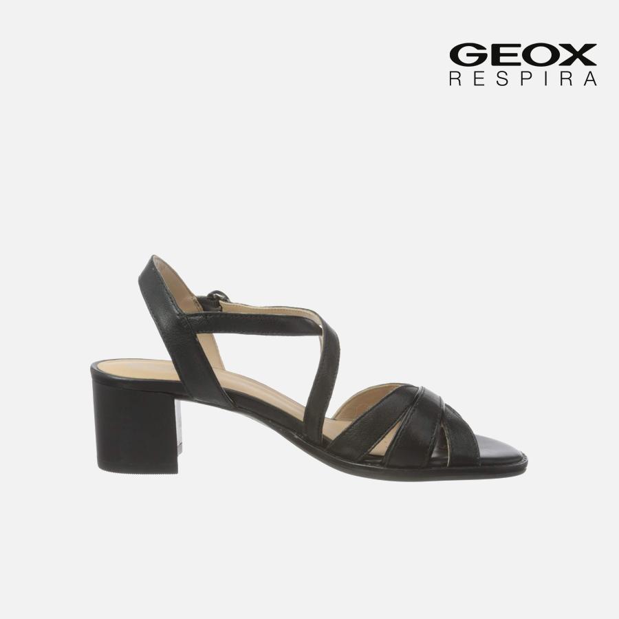 Giày Cao Gót Nữ GEOX Sozy Mid C Nappa Sheep Lea BLACK