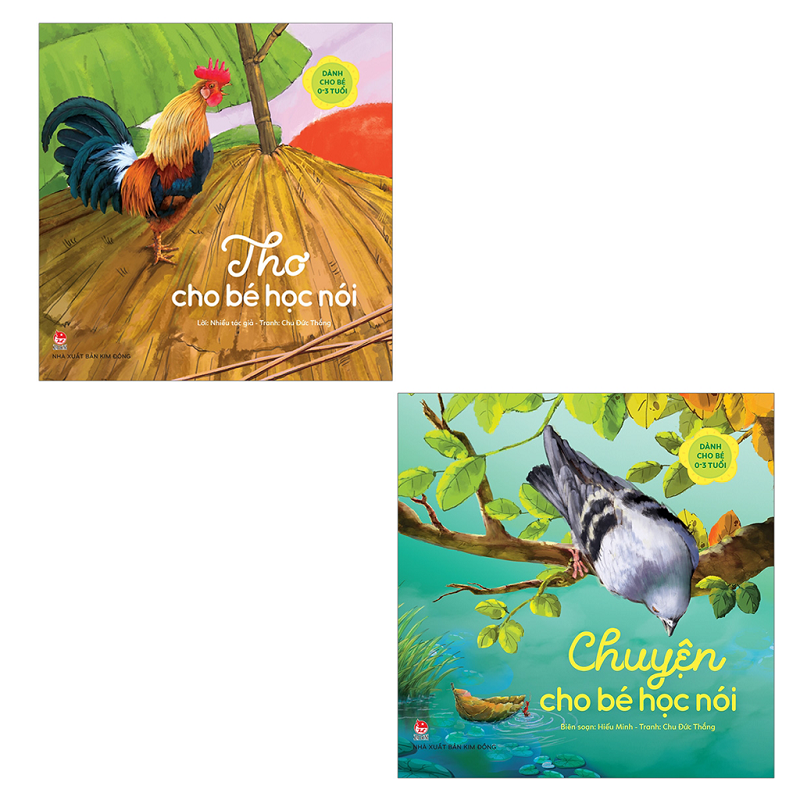Combo 2 cuốn Sách cho bé 0-3 tuổi - Thơ Cho Bé Học Nói + Chuyện Cho Bé Học Nói