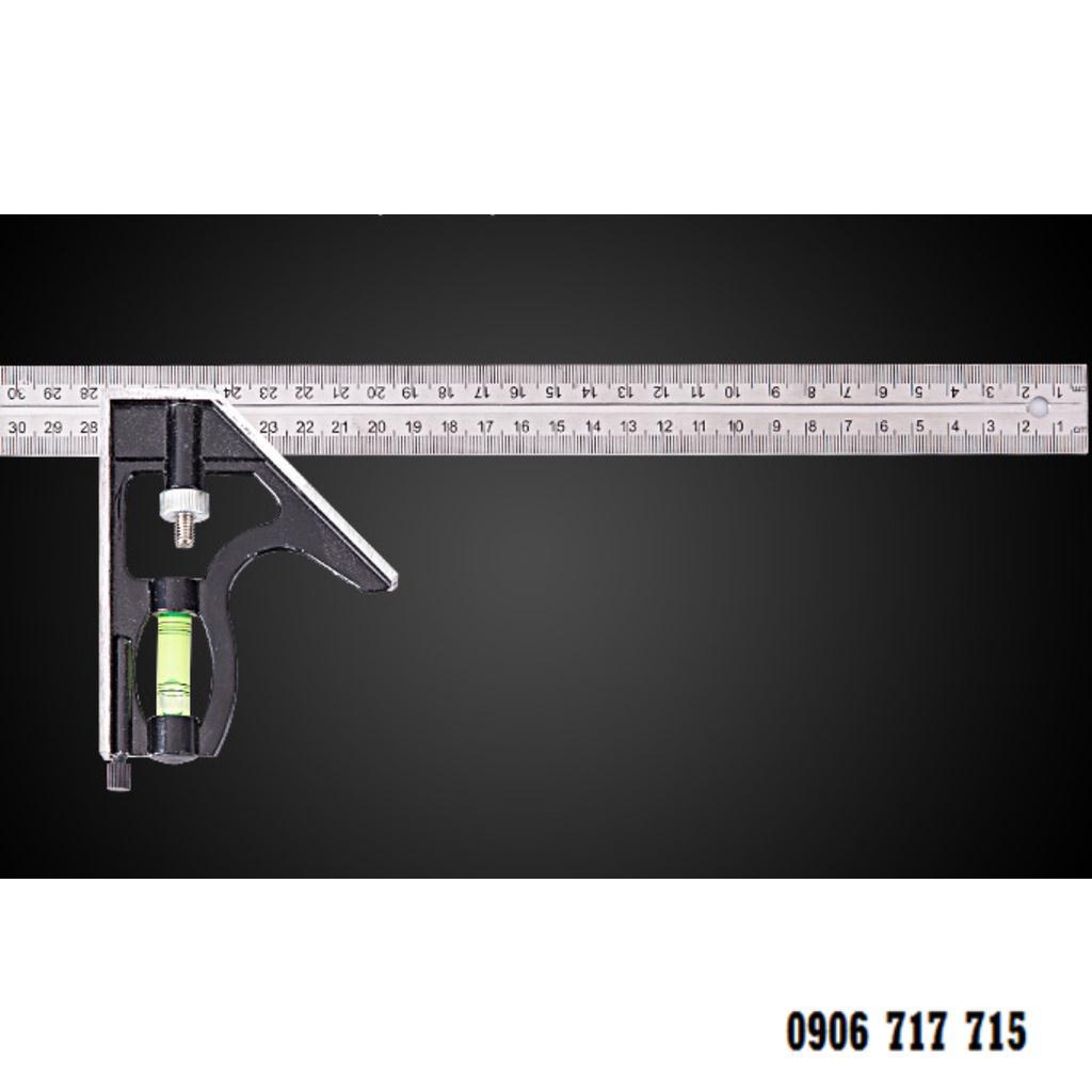 Thước ke góc vuông góc 45 độ đa năng 30cm dùng đo độ sâu, canh thẳng, canh góc