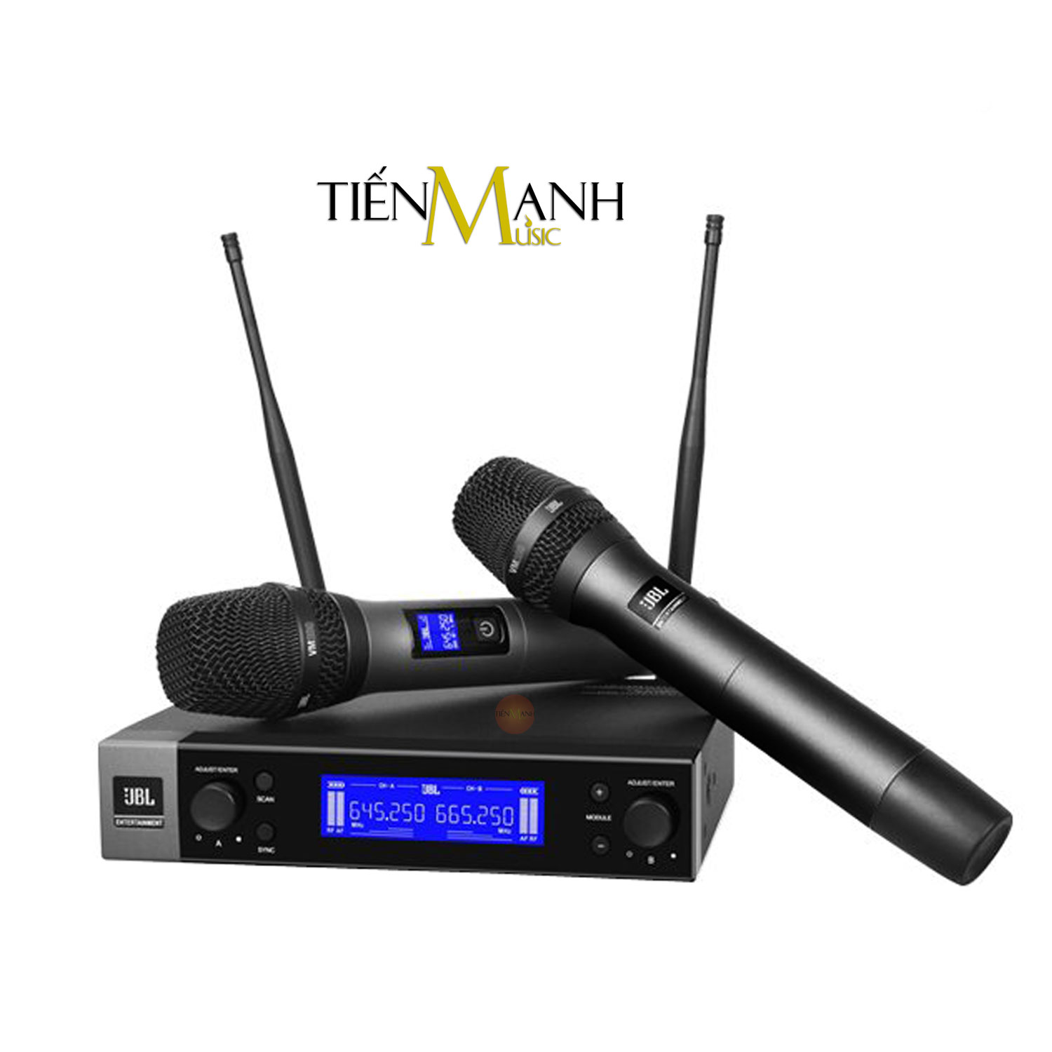Bộ 2 Micro Không Dây JBL VM200 - Mic Cầm Tay Vocal Microphone Karaoke Wireless Hàng Chính Hãng - Kèm Móng Gẩy DreamMaker