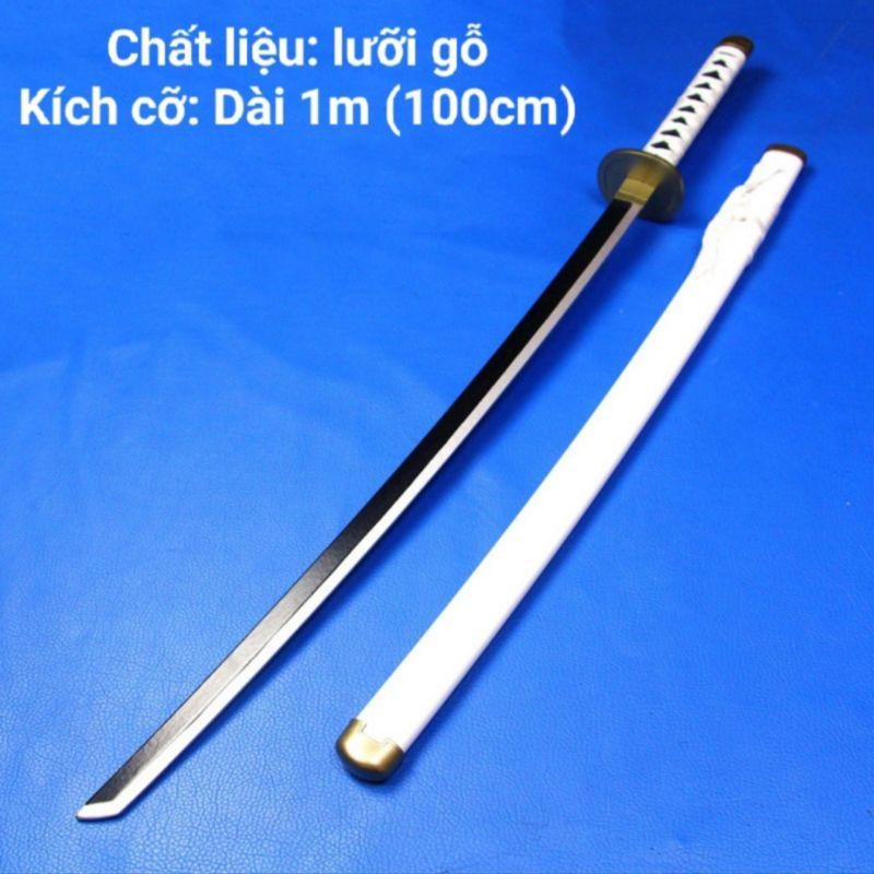 (Lưỡi gỗ dài 1m) Đạo Cụ Cosplay Zoro One Piece Thanh Wado Ichimonji Dài 100cm