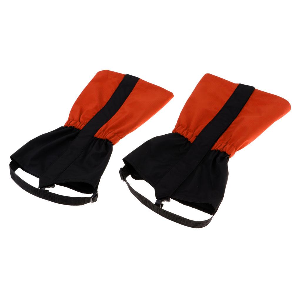 Outdoor Snow Waterproof Snow Boot Gaiters Walking High Leg Cover  Orange