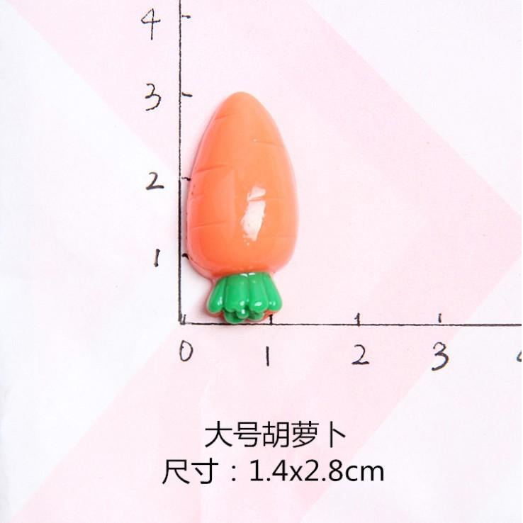 HN * Charm hoa quả cà rốt củ cải trang trí vỏ ốp điện thoại, charm dán tủ lạnh, DIY