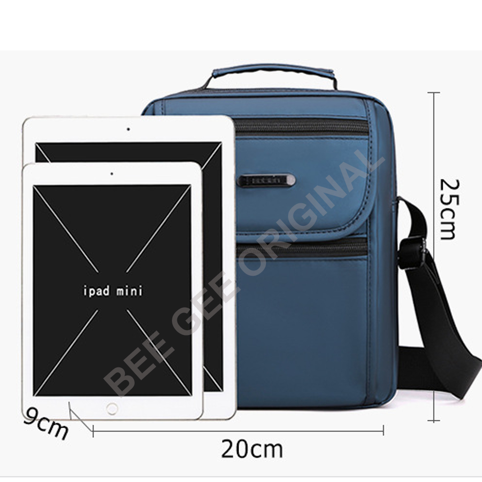 Túi đeo chéo nam  chất liệu Oxford chống thấm nước, đựng ipad, thiết kế nhiều ngăn tiện dụng – DCN9032 (Tặng quà tặng ngẫu nhiên trong BEEGEE GILF COLLECTION)