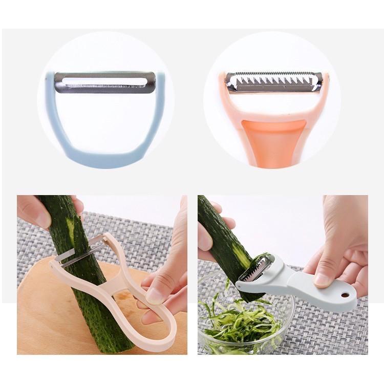 Nạo gọt củ quả thông minh 2 trong 1 - Dụng cụ nạo gọt bào củ quả đa năng nhiều màu