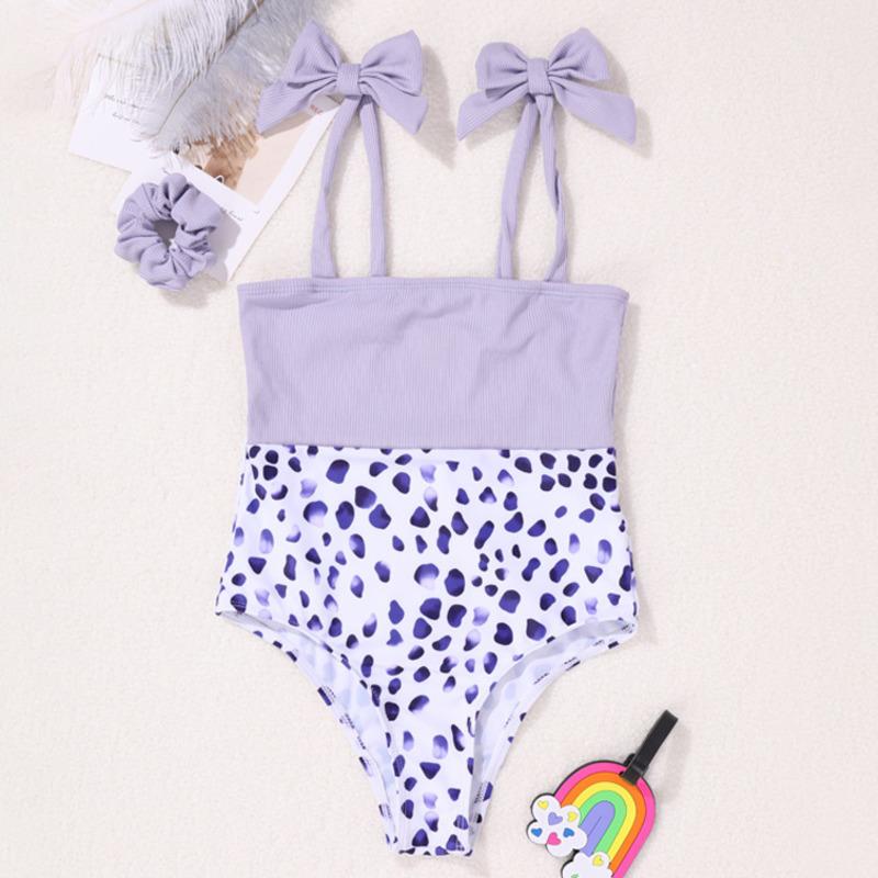 Nơ Bé Gái Đồ Bơi 3-9Years Trẻ Em Đồ Bơi Một Mảnh Bé Gái Bodysuits Bơi Trẻ Em Mặc Áo Tắm Bãi Biển Bể Bather Mùa Hè