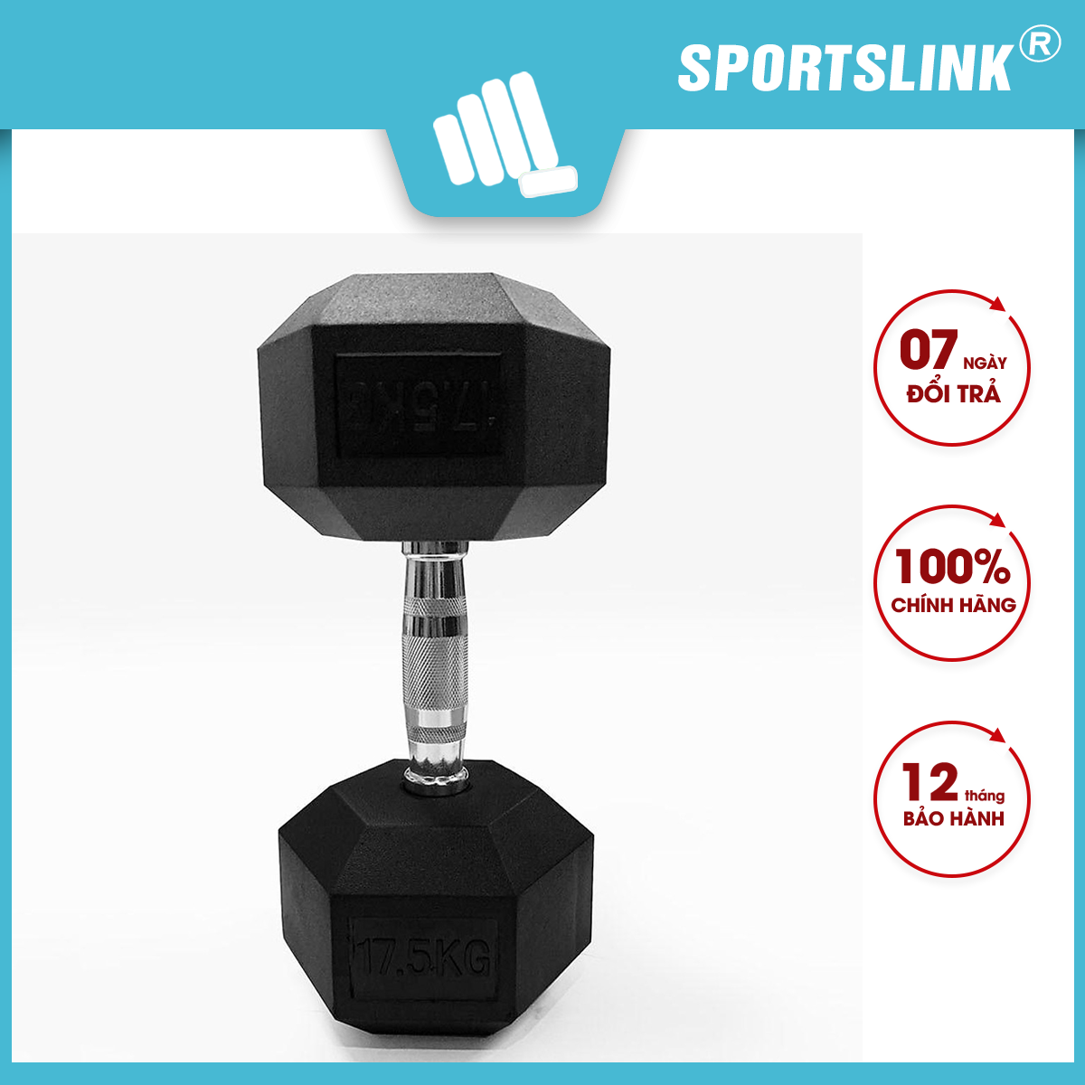 Tạ tập tay lục giác Sportslink cao cấp - 15kg