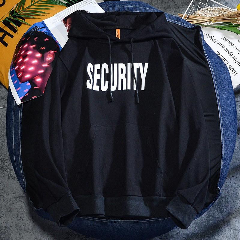 Áo hoodie nam nữ in chữ SECURITY hoodie nam nữ form rộng có mũ thu đông cực phong cách YiiL HD04