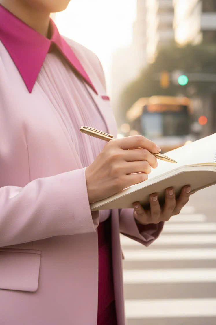 Áo Khoác Blazer, Áo vest Nữ Hồng Pastel Thêu Tay thời trang thiết kế Hity TOP237