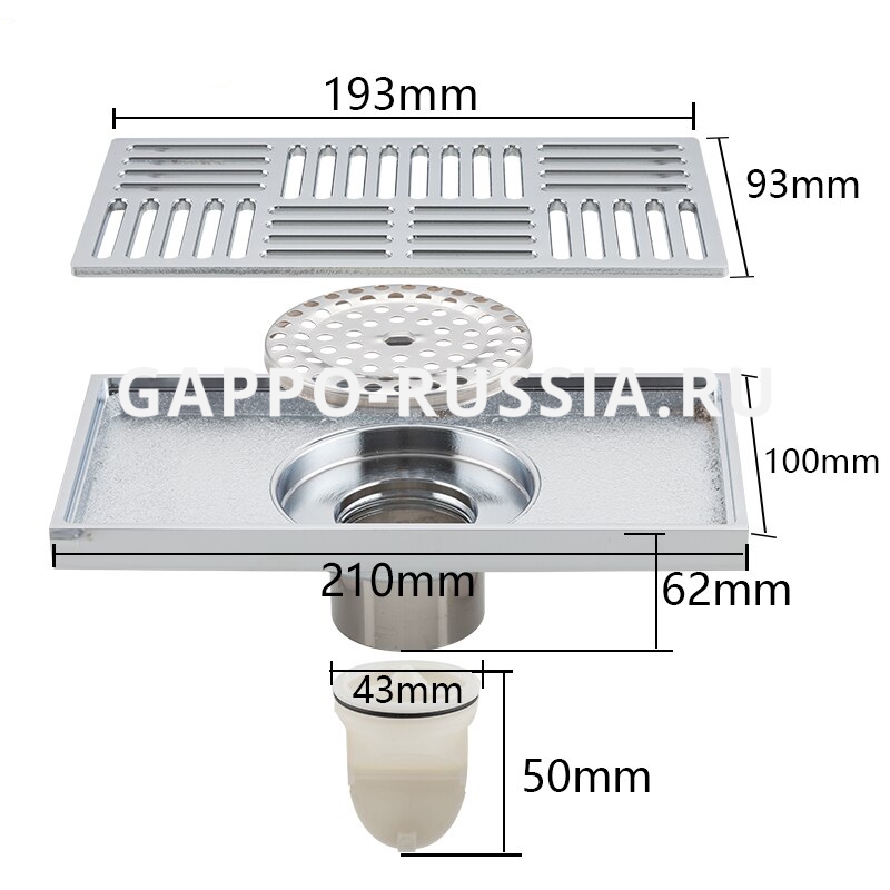 THOÁT SÀN 10x20cm NHẬP KHẨU NGA GAPPO G82050