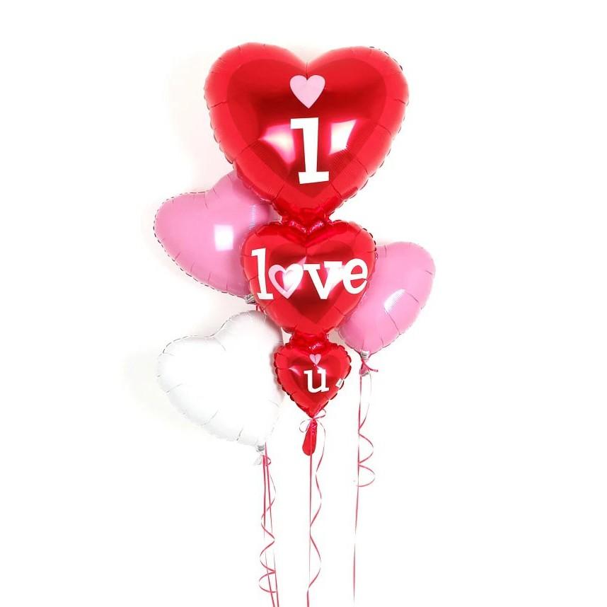 Bong Bóng Trái Tim I Love You Trang Trí Phòng Cưới