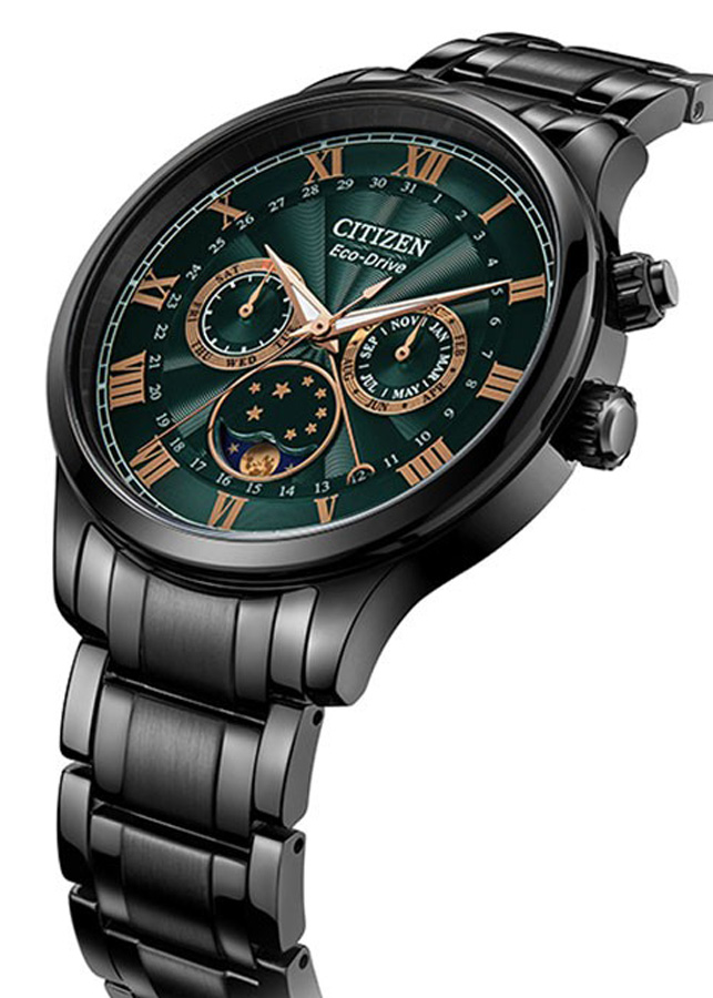 Đồng Hồ Nam Citizen Dây Kim Loại Máy Eco-Drive AP1055-87X - Mặt Xanh (Sapphire)
