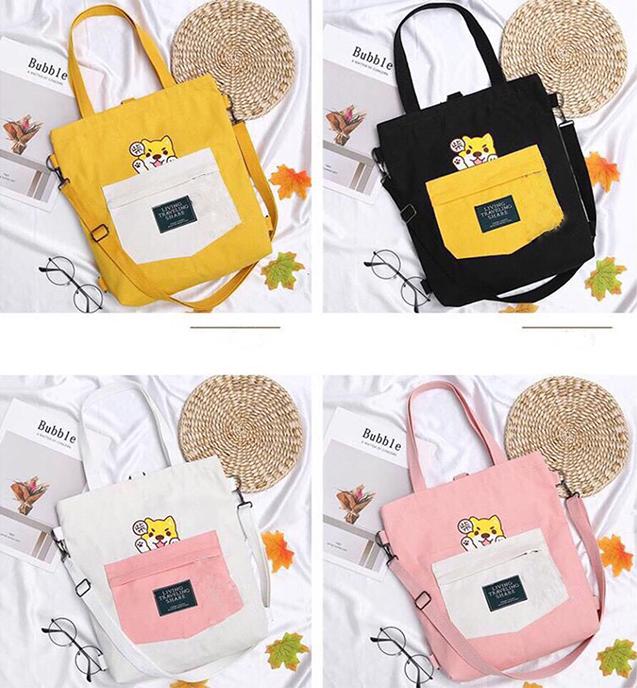 Túi Tote Vải In Hình Cún Hot Trend