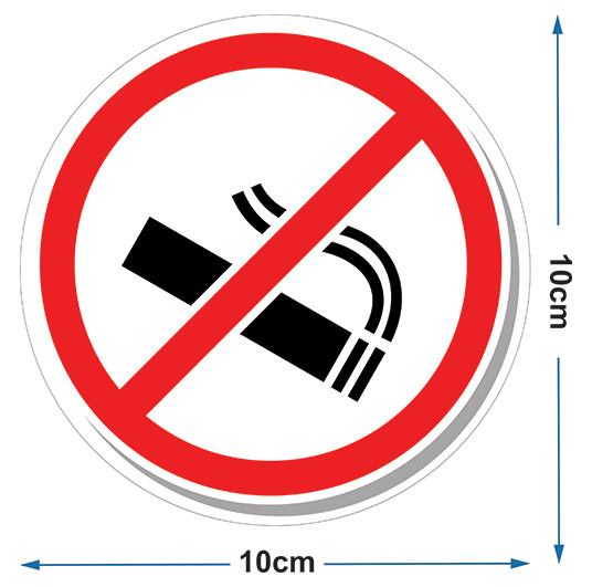 Set 4 Miếng Dán Cảnh Báo Cấm Hút Thuốc, cấm mang thức ăn.... - No Smoking