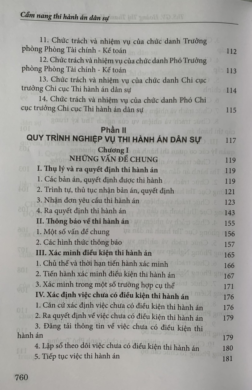 Cẩm nang thi hành án dân sự (Tái bản lần thứ nhất, có sửa đổi, bổ sung)