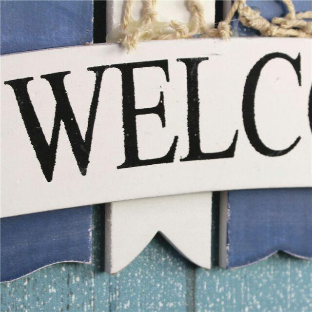 Bảng welcome xanh trắng