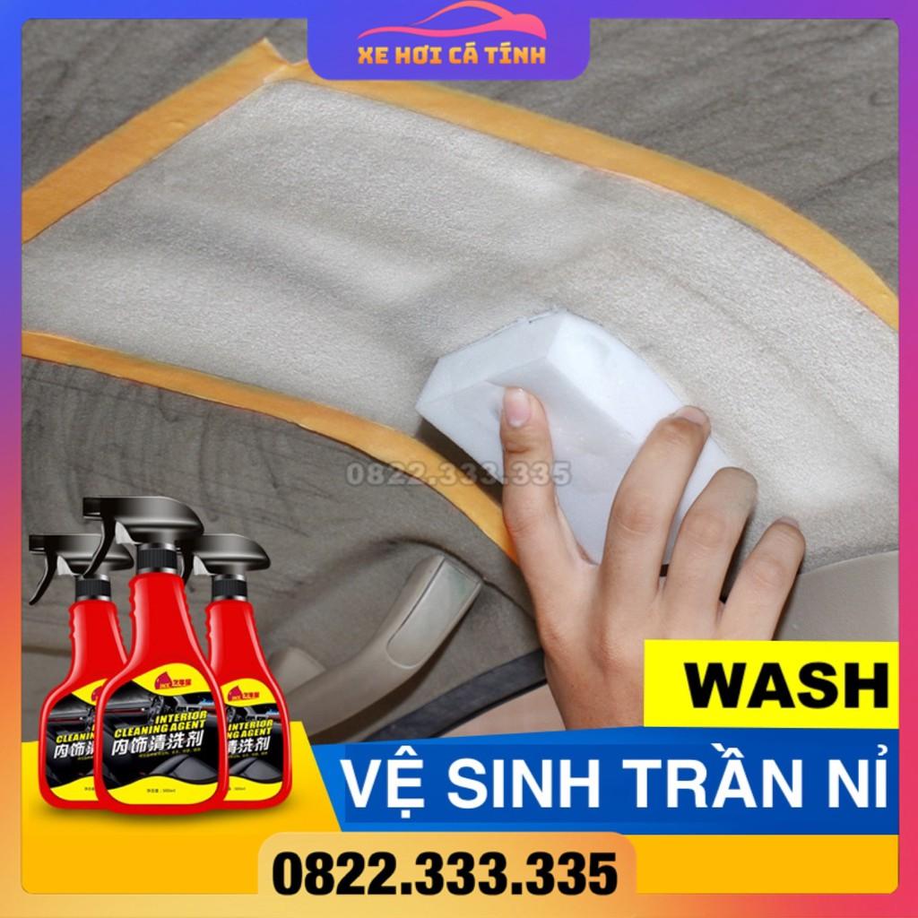 CHAI INTERIOR CLEARNING 500ML ︳WASH VỆ SINH NỘI THẤT XE HƠI ︳WASH FOR CAR︳TẶNG KHĂN LÔNG CỪU CAO CẤP