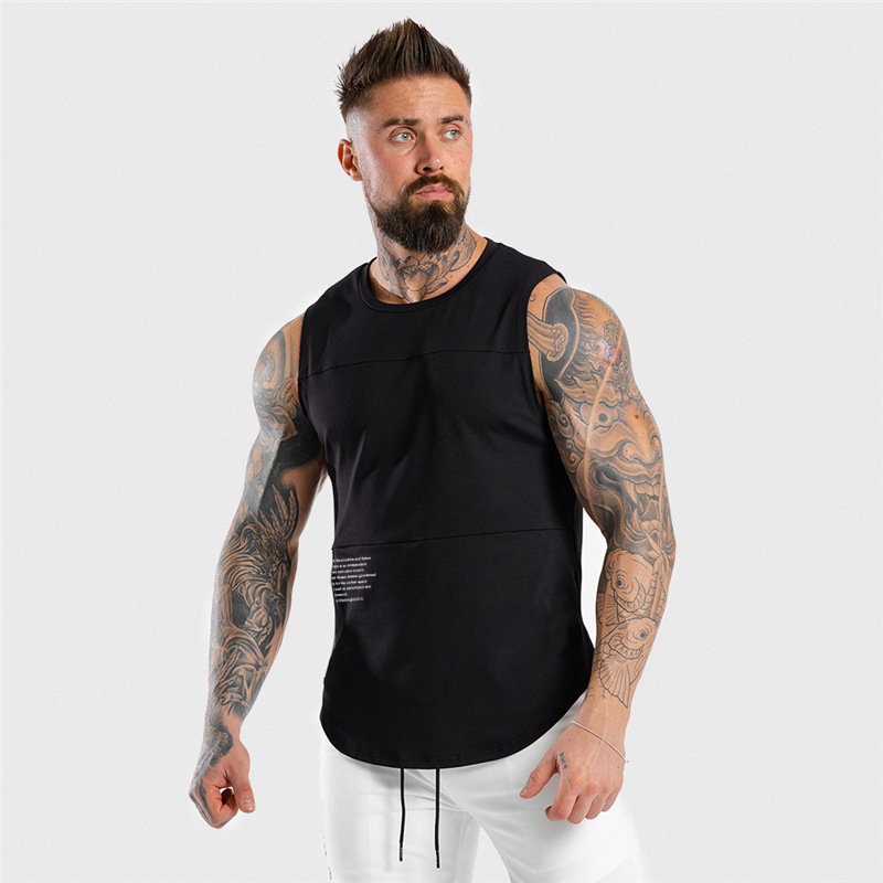 Tanktops nam tập gym kéo khóa cạnh sườn ECHT/Thiết kế kiểu mới với khóa kéo độc lạ