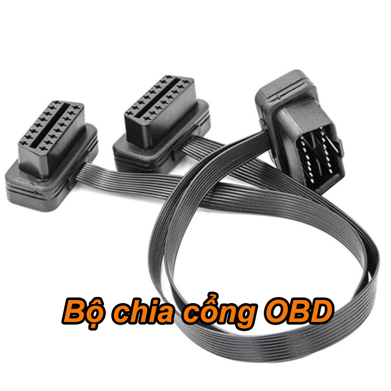 Dây cáp chia cổng OBD2 trên ô tô từ 1 thành 2 cổng chân 16 dây dài 20cm