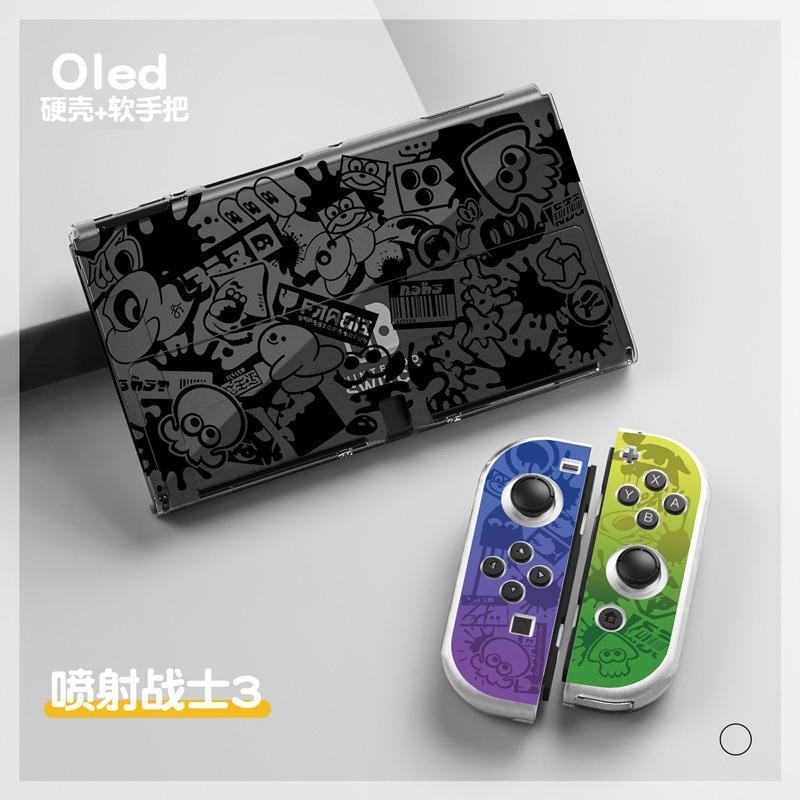 Vỏ Bảo Vệ Chống Trầy Chống Sốc + 2 Ngón Tay Cái Cho Nintendo Switch OLED 2021 & Switch