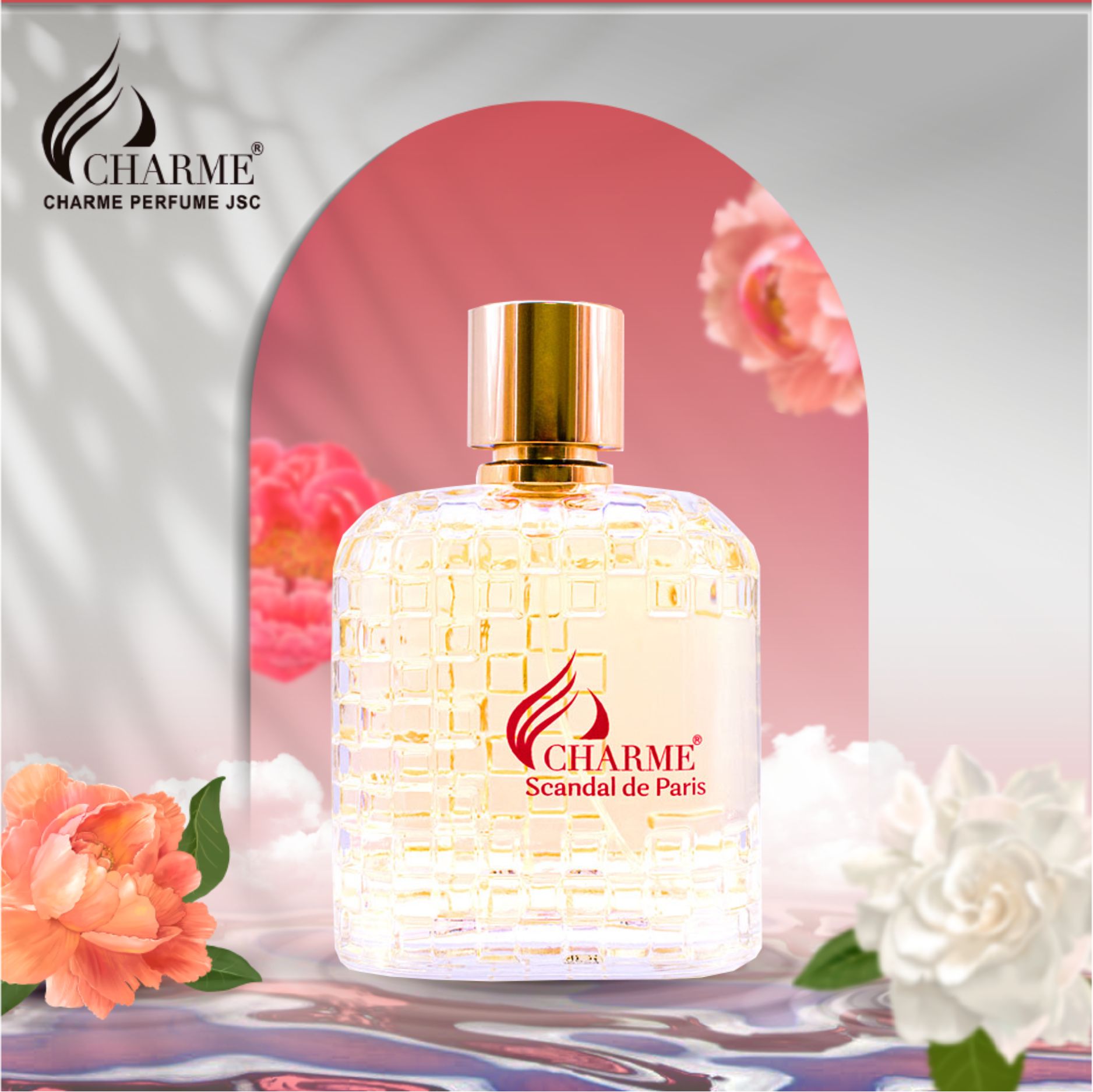 Nước hoa nữ sang trọng, Charme Scandal De Paris, quyến rũ, sang trọng, lưu hương nồng nàn, 100ml