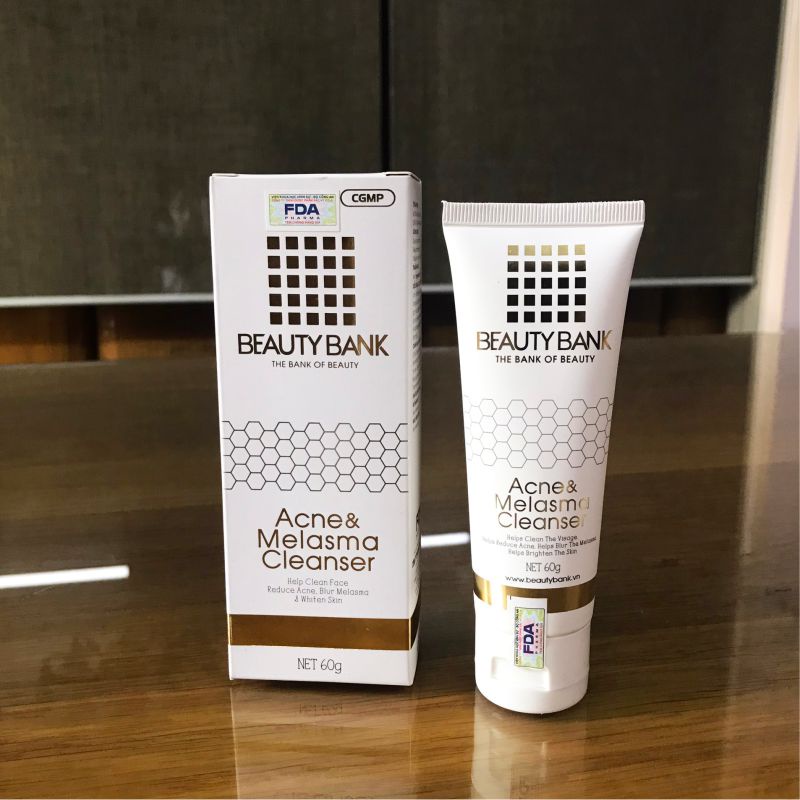 BEAUTY BANK - Sữa Rửa Mặt ACNE & MELASMA CLEANSER , giảm mụn, mờ nám, trắng da