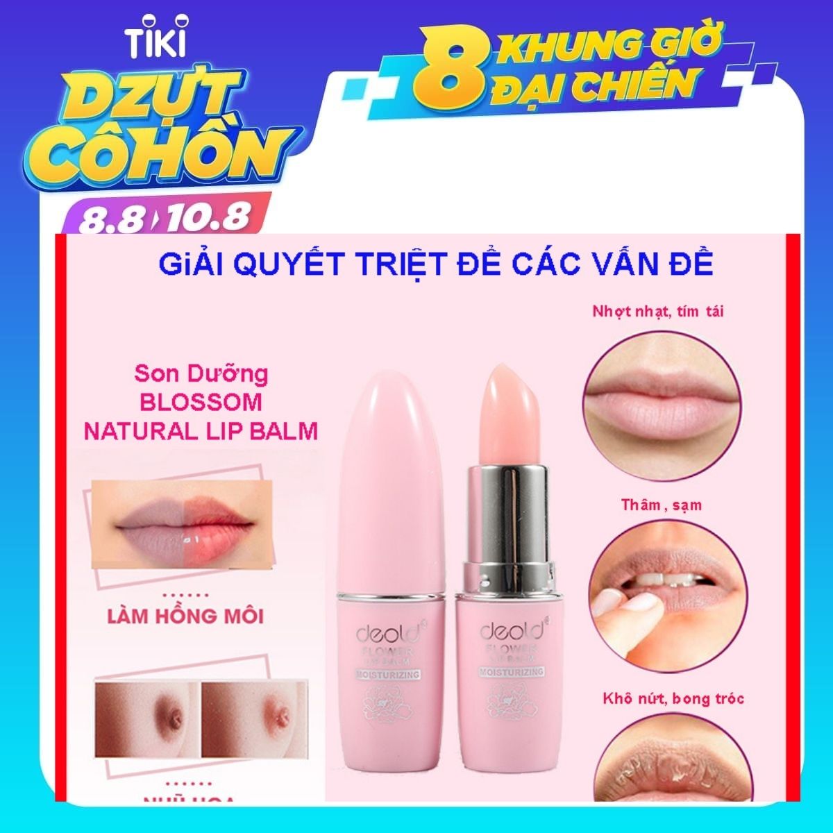 Son Dưỡng  Hồng Môi, Hồng N.h.ũ H.o.a Deold Blossom Natural Lipbam 3.3g