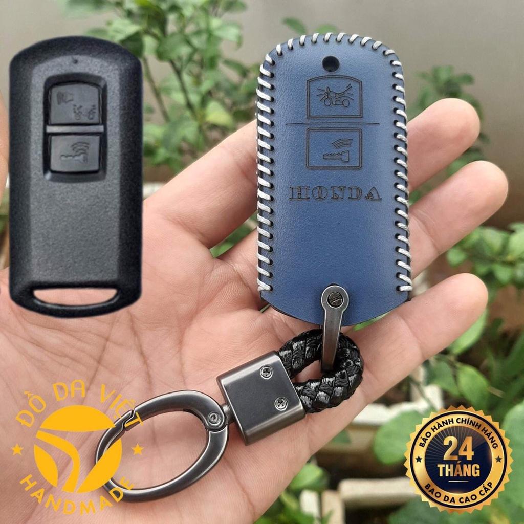 Bao Da Chìa Khóa Xe Máy Honda Da Bò, Khắc Tên, Số ĐT Chủ Xe