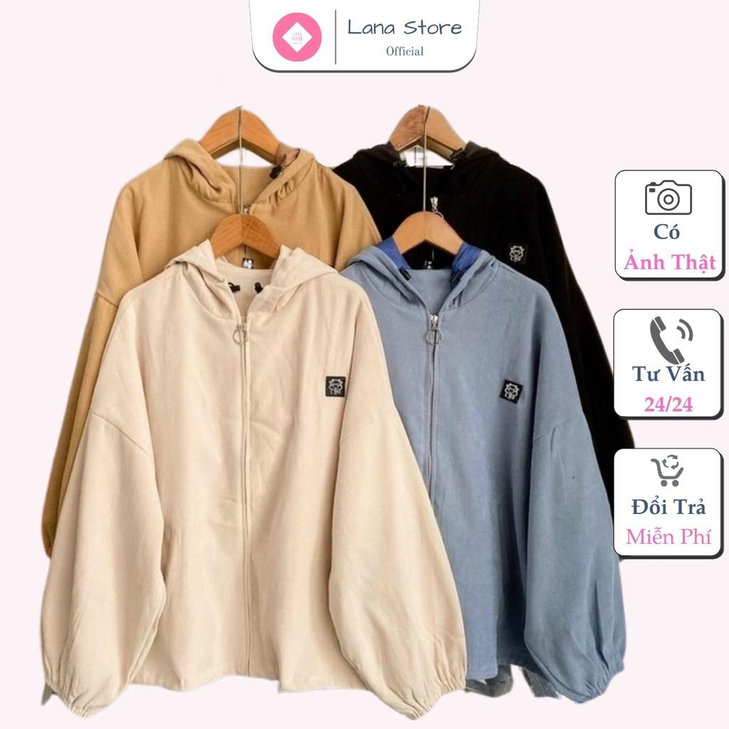 Áo Khoác Nhung Lì 2 Lớp Mịn Đẹp Form Rộng Áo Khoác Da Lì Form Siêu Xinh Logo Thêu BÉ BÒ