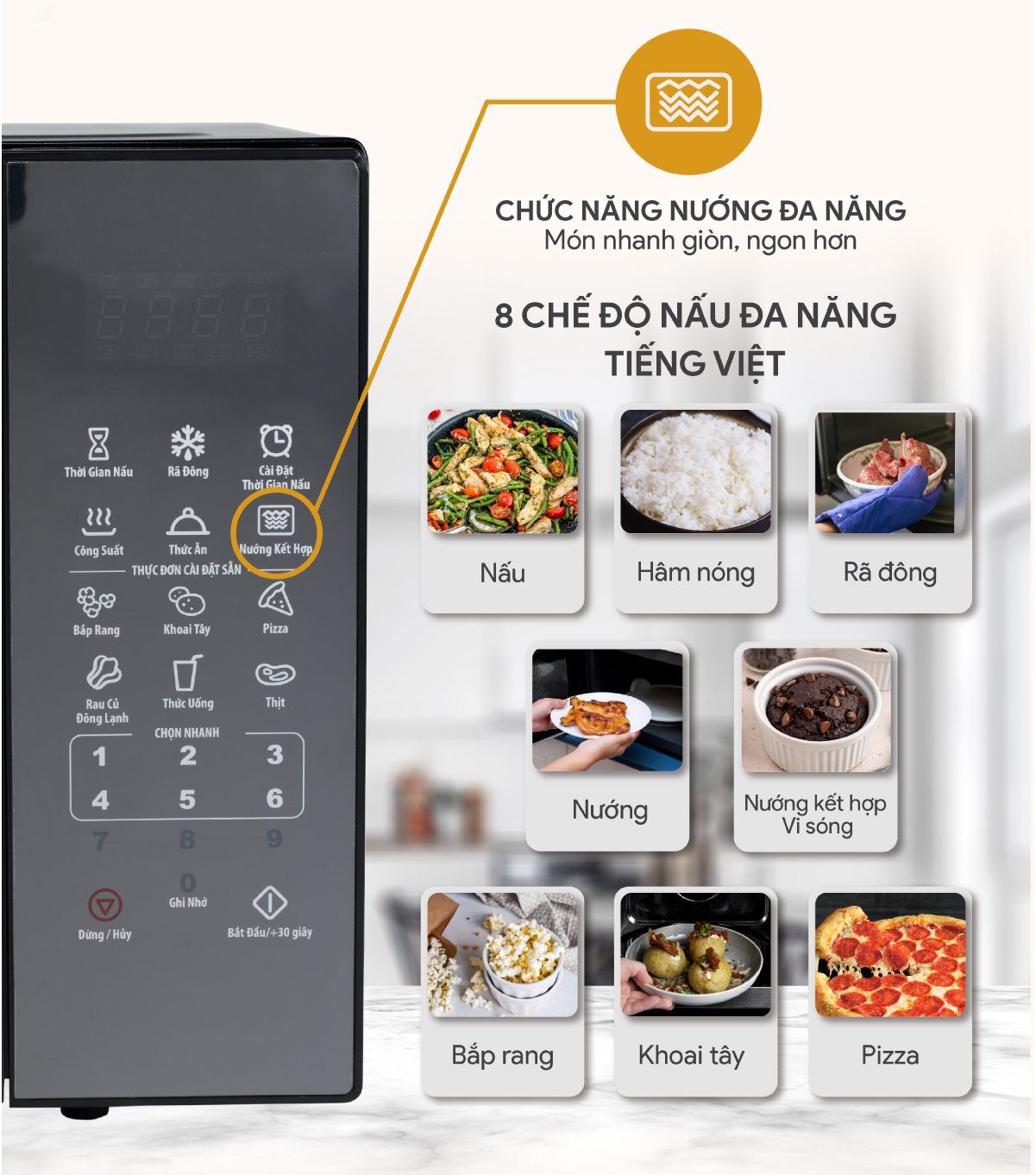 Lò Vi Sóng Có Nướng BlueStone MOB-7833 ( 25 Lít) - Hàng chính hãng