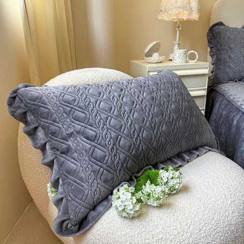 Sét ga gối trần phủ bánh bèo nỉ nhung 3 lớp dày dặn Hàng Cao Cấp