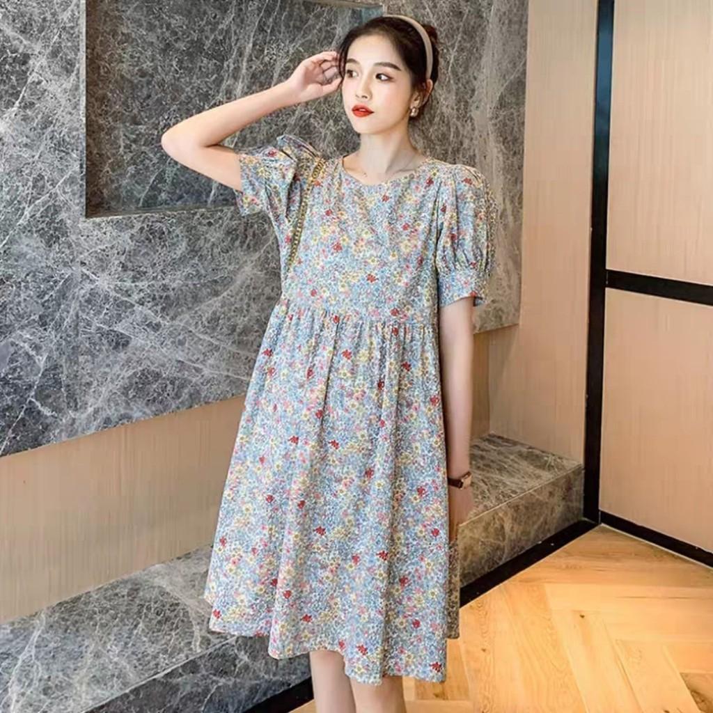Váy bầu cao cấp chất đũi Hàn siêu mát thiết kế sang chảnh không nhănFree size 43~70kg
