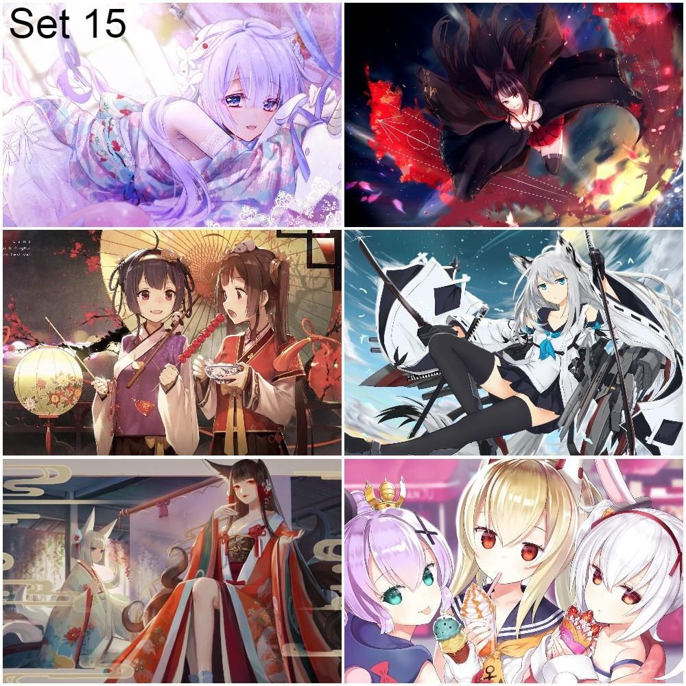 Bộ 6 Poster game Azur Lane - A3,A4,A5