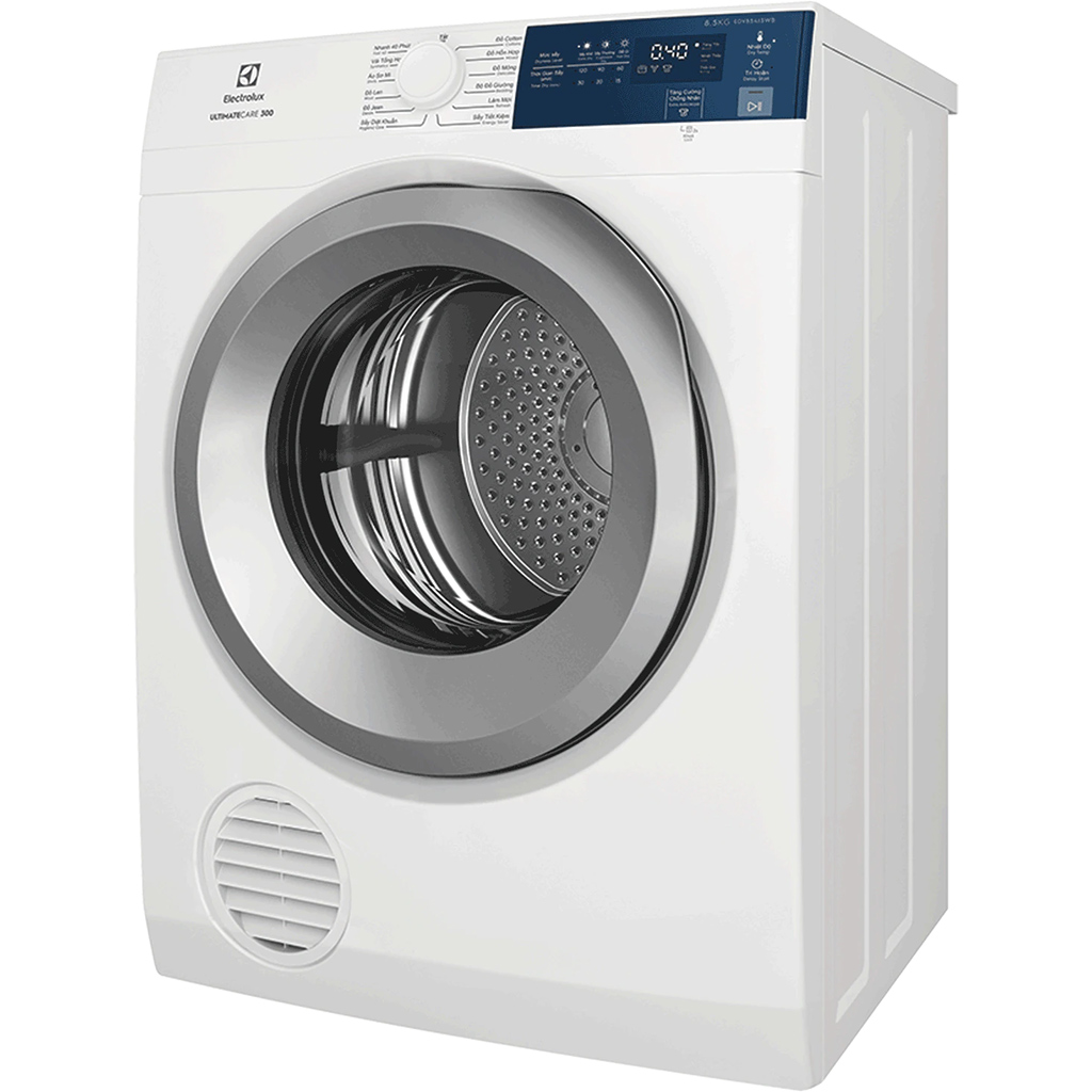 Máy sấy quần áo Electrolux 8.5 kg EDV854J3WB Trắng - Hàng chính hãng