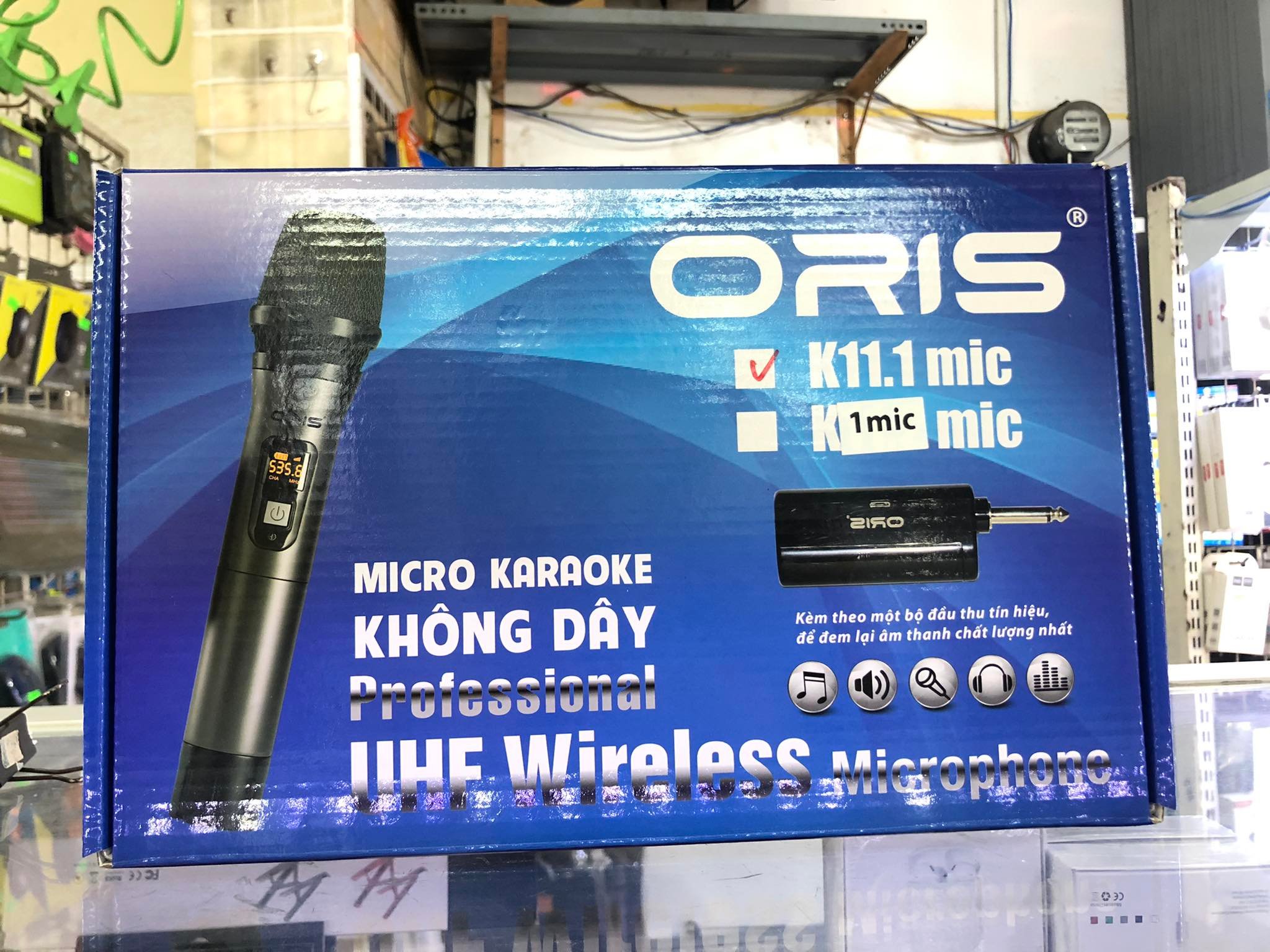 MICRO KHÔNG DÂY ORIS K11 BỘ 1 MICRO CỰC HÚT,CHỐNG HÚ TỐT - HÀNG CHÍNH HÃNG.ÂM THANH CỰC HAY