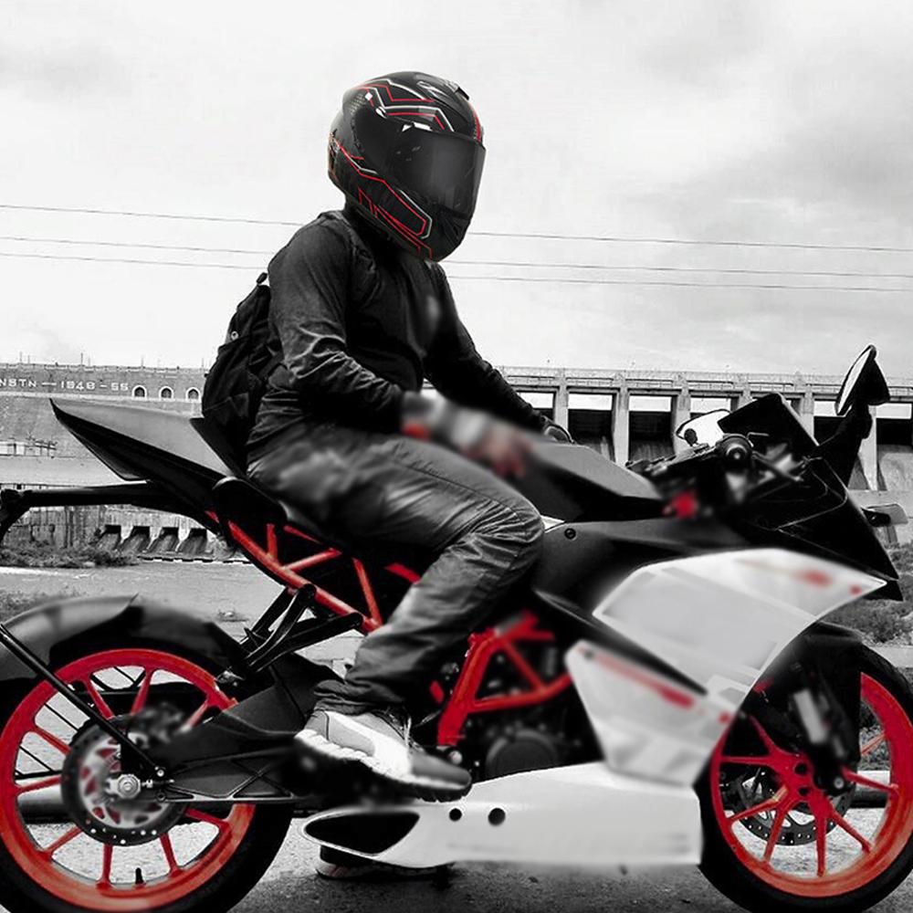 Motorcycle Street Bike Helmet Full Face Safety Helmet Comfortable & Breathable for Men & Women All Seasons