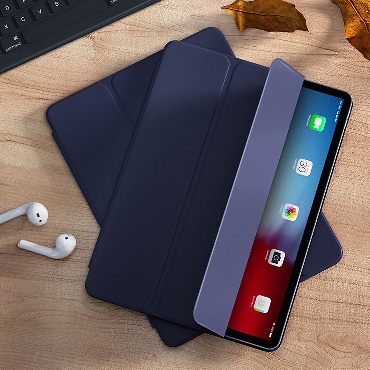 Bao Da Case Cover Có Khe Cắm Apple Pencil Dành Cho iPad đủ dòng, nhiều màu sắc