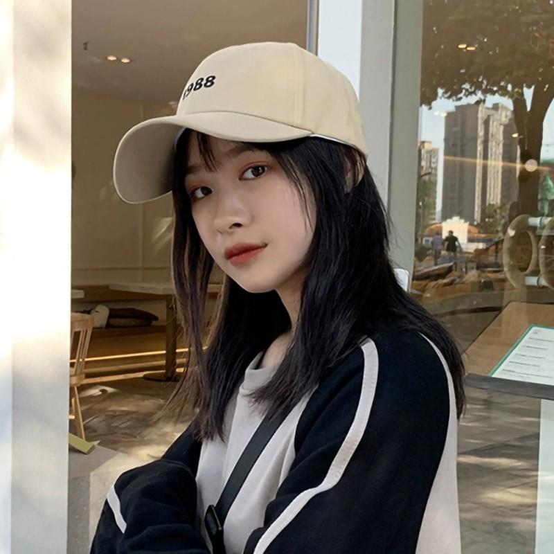 Mũ Lưỡi Trai Nhung Thêu Chữ Phong Cách Hip Hop