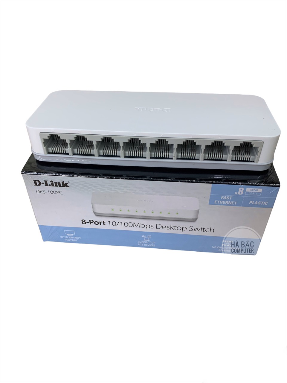 Bộ Chia Mạng 8 Cổng D-Link DES-1008C - Switch 8 Port - Hàng Chính Hãng