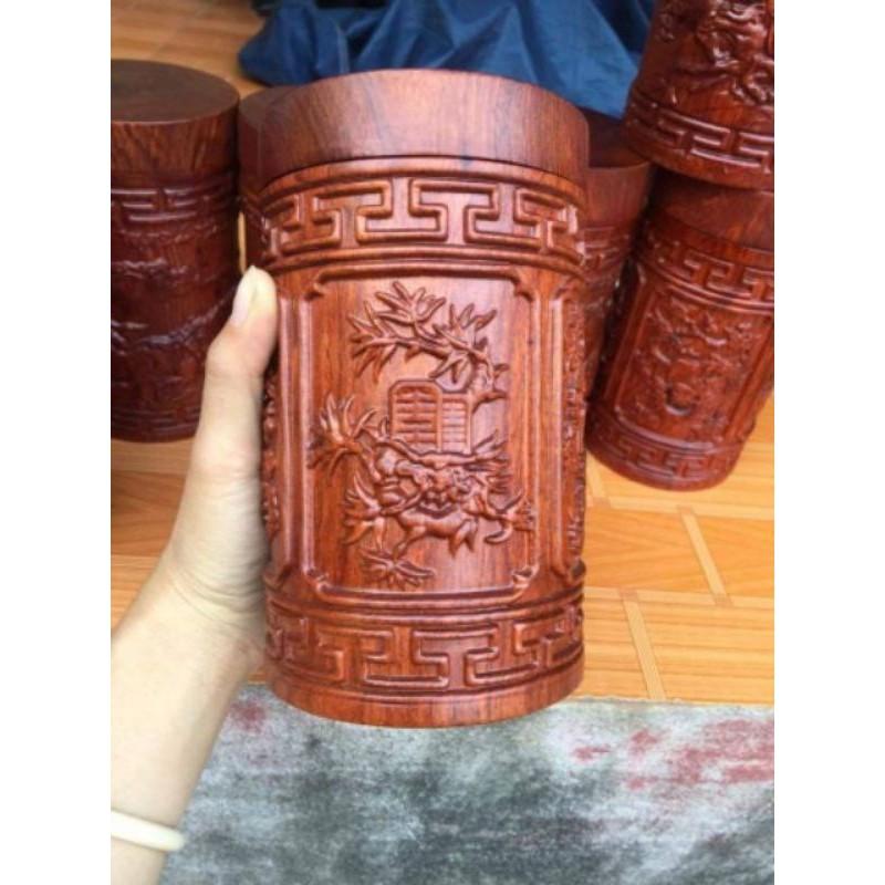 Hộp Đựng Chè Gỗ Hương Cao Cấp - Hộp Trà Tứ Quý