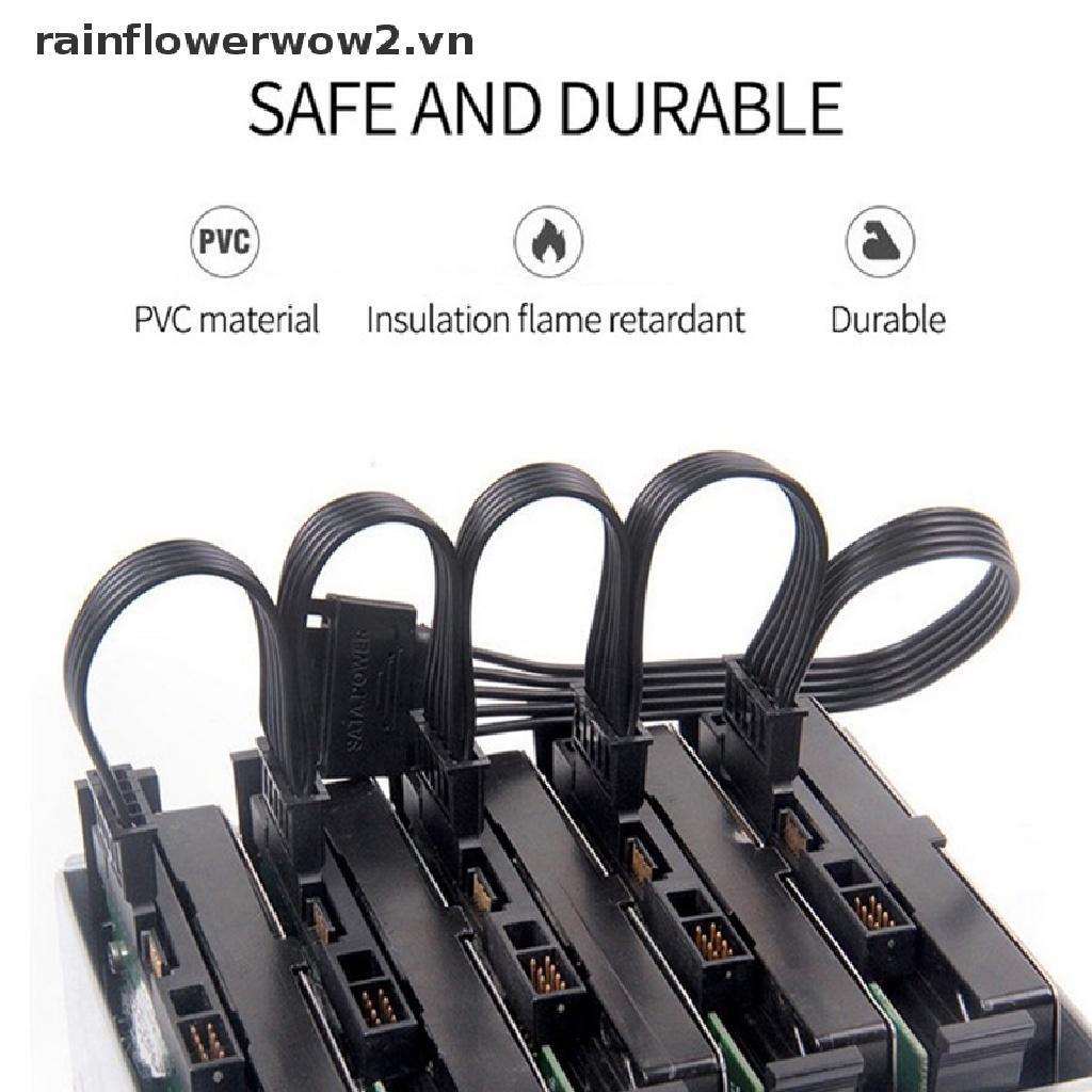 Dây Cáp Chia Nguồn Ổ Cứng 4pin IDE 1 Sang 5 SATA 15Pin DIY Chuyên Dụng