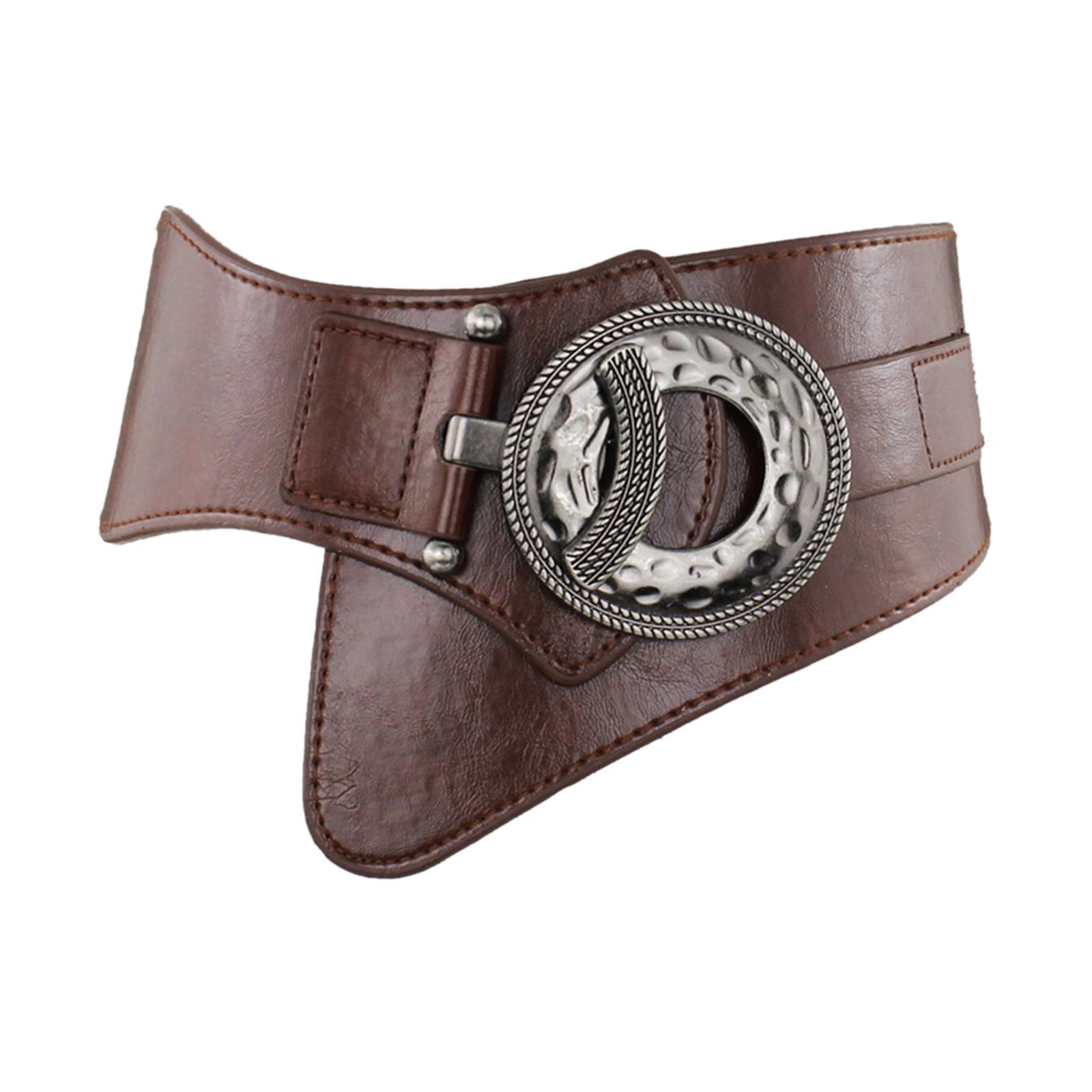 Women Waist Belt Wide PU Leather Elastic Cummerbunds for Wedding Skirt Girls